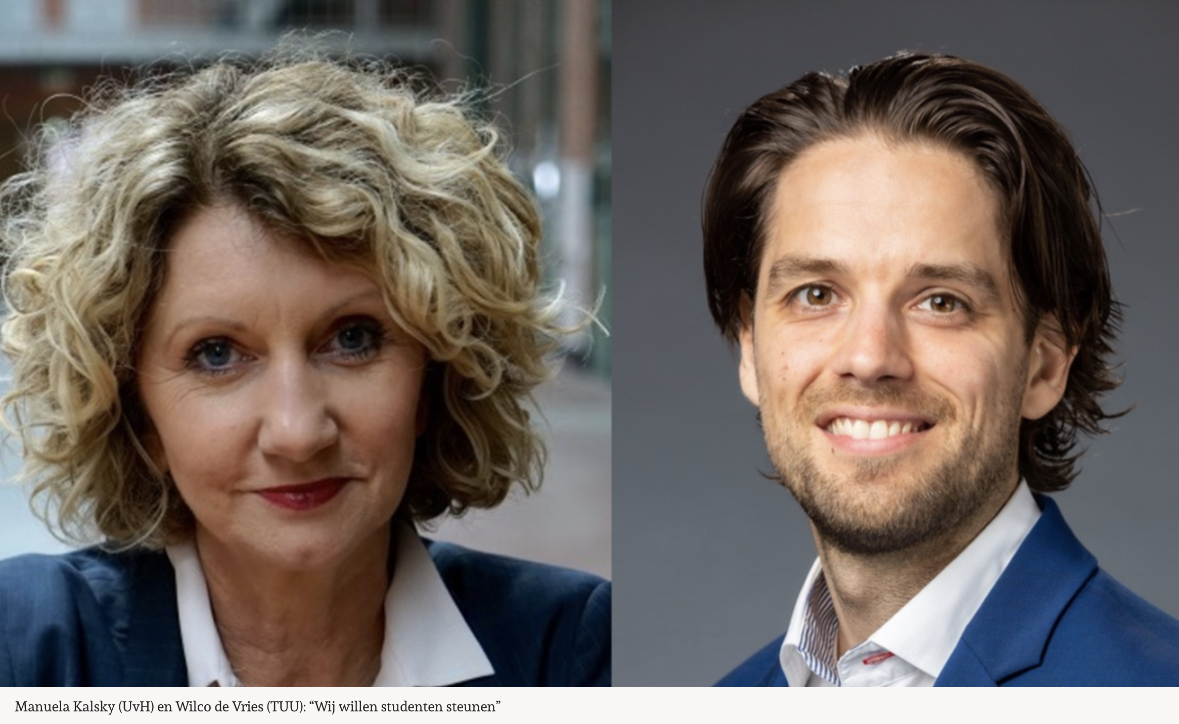 “Ik wil een verhaal, niet alleen voor mezelf maar voor ons allemaal” Wilco de Vries (TUU) en Manuela Kalsky (UvH) over onderwijsmodule ‘Groter dan ik’